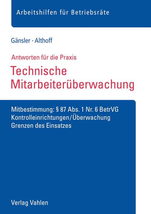 Cover-Bild Technische Mitarbeiterüberwachung