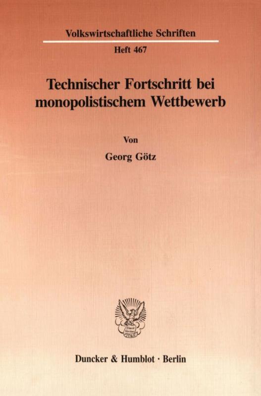 Cover-Bild Technischer Fortschritt bei monopolistischem Wettbewerb.