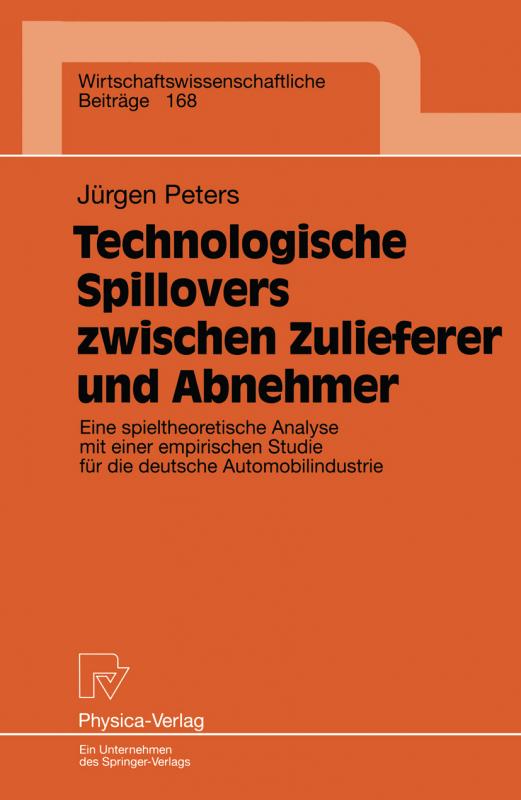 Cover-Bild Technologische Spillovers zwischen Zulieferer und Abnehmer