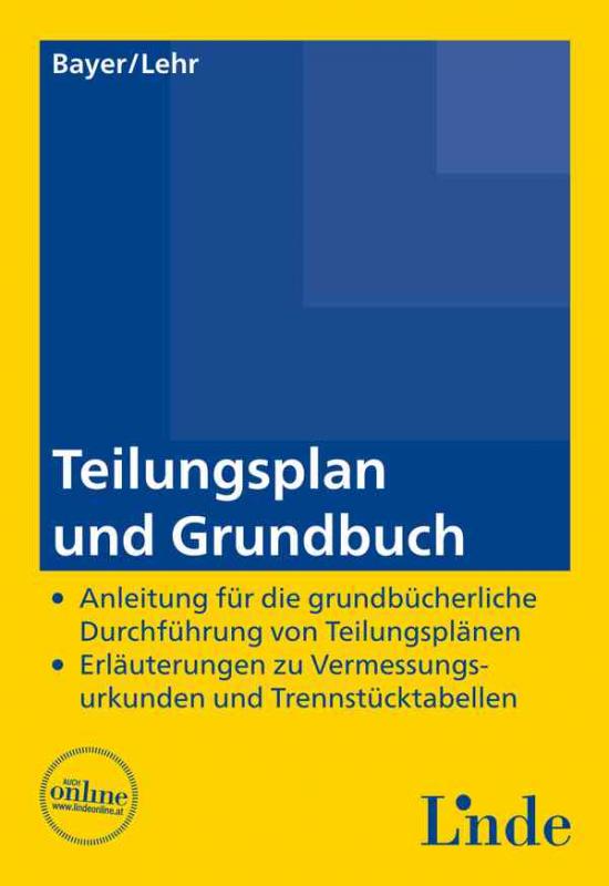 Cover-Bild Teilungsplan und Grundbuch