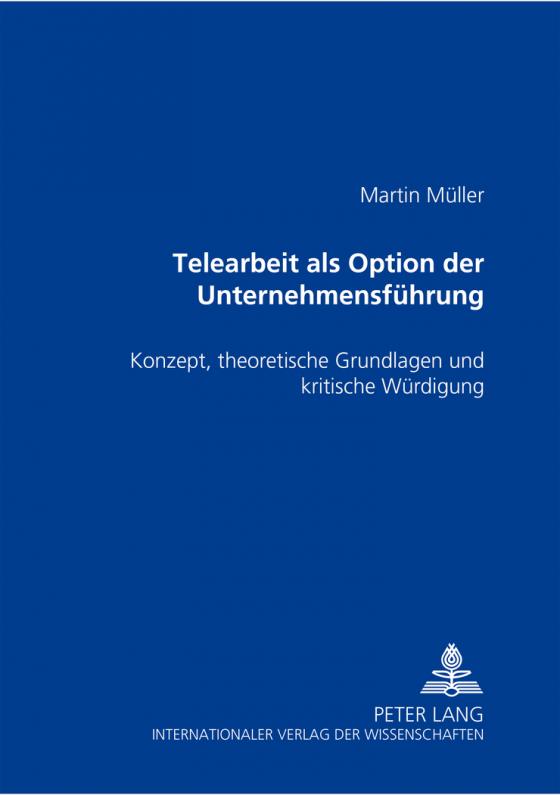 Cover-Bild Telearbeit als Option der Unternehmensführung