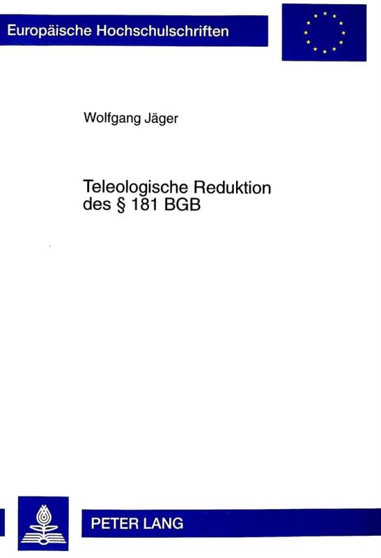 Cover-Bild Teleologische Reduktion des § 181 BGB