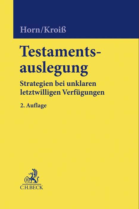 Cover-Bild Testamentsauslegung