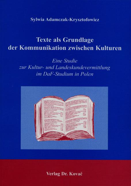 Cover-Bild Texte als Grundlage der Kommunikation zwischen Kulturen