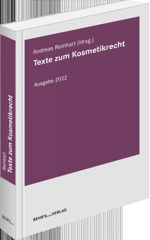 Cover-Bild Texte zum Kosmetikrecht 2022