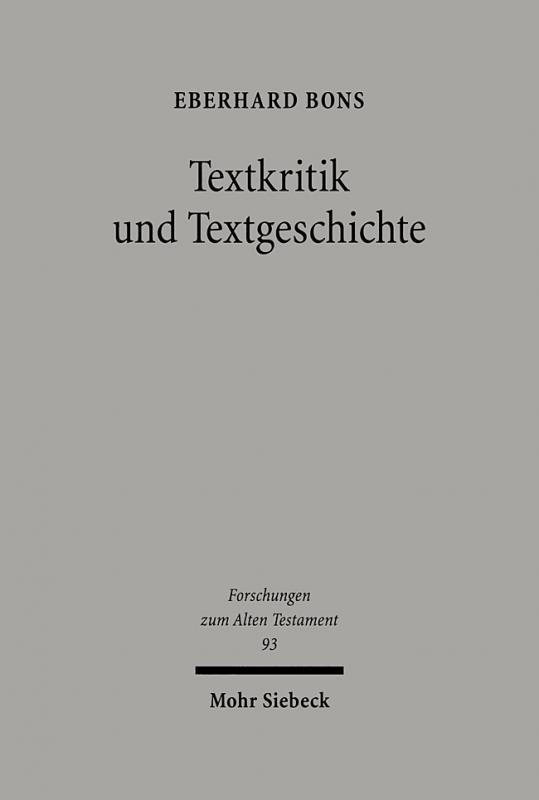 Cover-Bild Textkritik und Textgeschichte