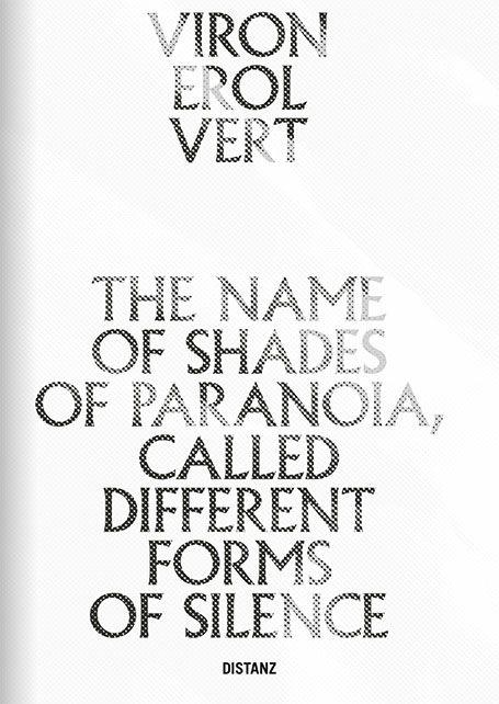 Cover-Bild The Name of Shades of Paranoia, Called Different Forms of Silence