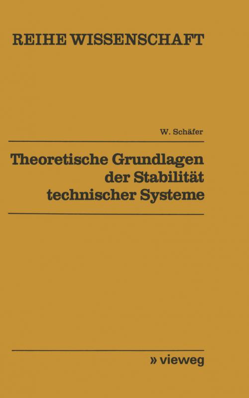 Cover-Bild Theoretische Grundlagen der Stabilität technischer Systeme