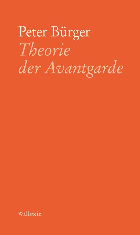 Cover-Bild Theorie der Avantgarde