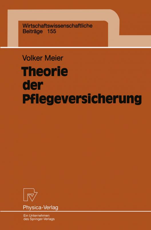 Cover-Bild Theorie der Pflegeversicherung