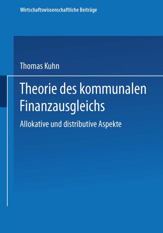 Cover-Bild Theorie des kommunalen Finanzausgleichs