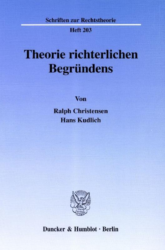 Cover-Bild Theorie richterlichen Begründens.