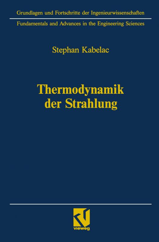 Cover-Bild Thermodynamik der Strahlung