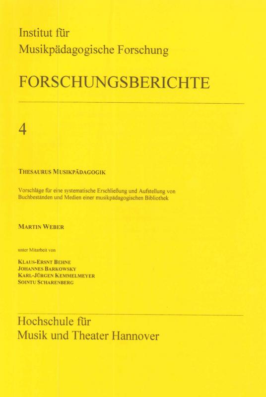 Cover-Bild Thesaurus Musikpädagogik