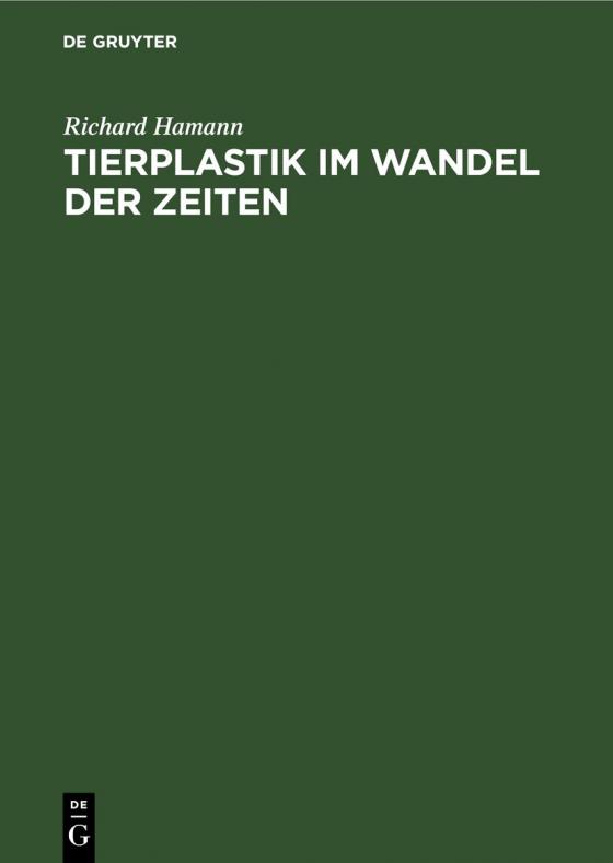 Cover-Bild Tierplastik im Wandel der Zeiten