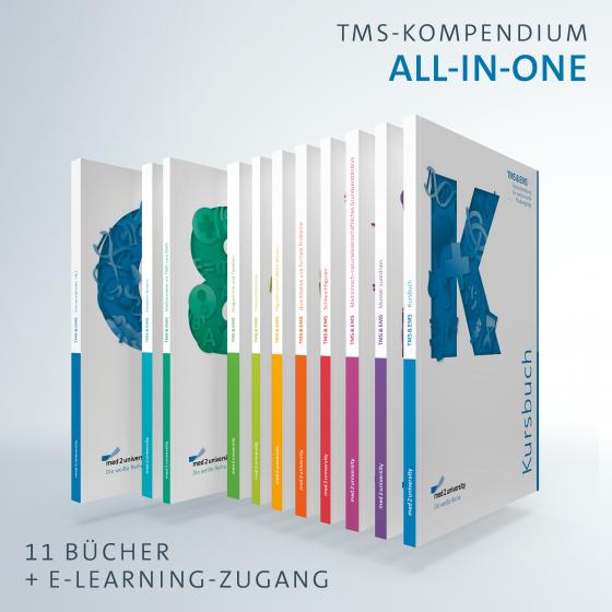 Cover-Bild TMS Vorbereitung 2024 | TMS Kompendium All-IN-ONE | 11 Bücher: 8 Übungs- + 2 TMS Lehrbücher + 2 Simulationen + E-Learning, mit >3400 Übungsaufgaben zum Erfolg