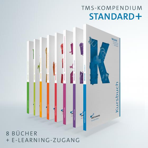 Cover-Bild TMS Vorbereitung 2024 | TMS Kompendium STANDARD + | 8 Bücher: Kursbuch und sieben Übungsbücher + E-Learning, mit >3200 Übungsaufgaben zum Erfolg