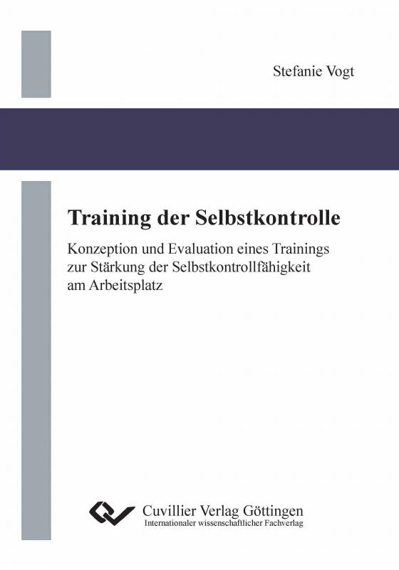 Cover-Bild Training der Selbstkontrolle