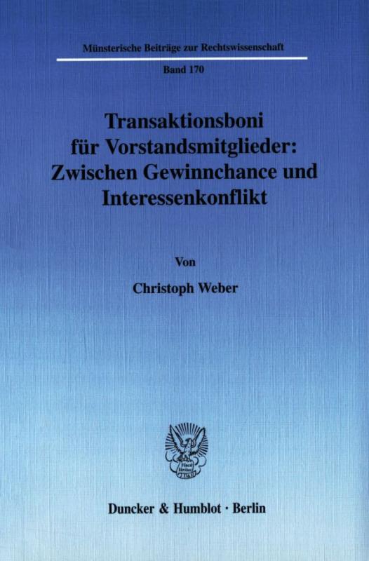 Cover-Bild Transaktionsboni für Vorstandsmitglieder: Zwischen Gewinnchance und Interessenkonflikt.