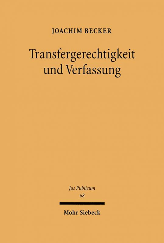 Cover-Bild Transfergerechtigkeit und Verfassung