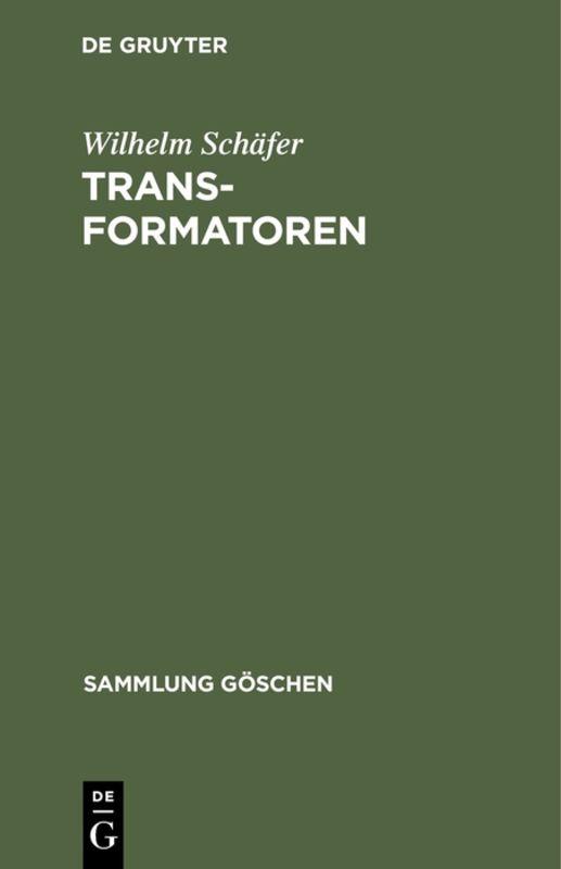 Cover-Bild Transformatoren