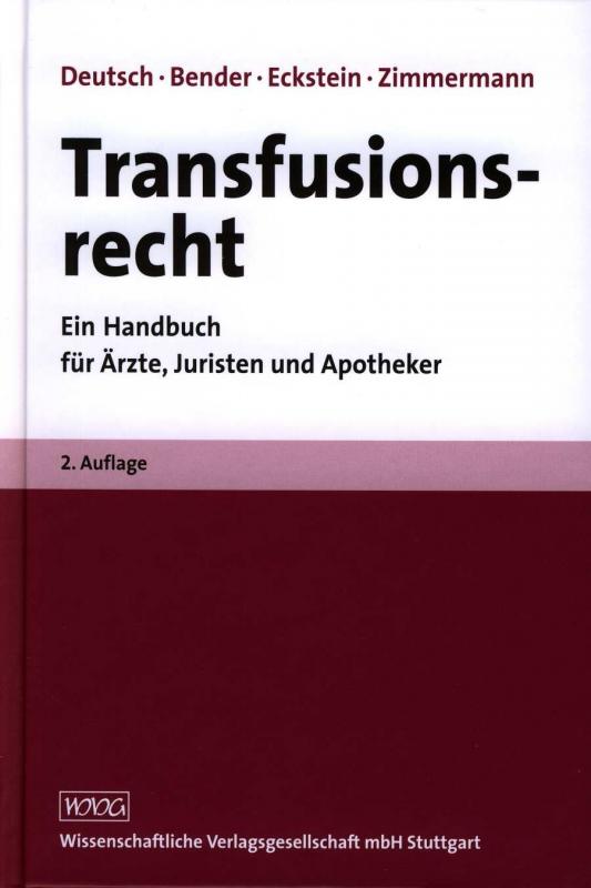 Cover-Bild Transfusionsrecht