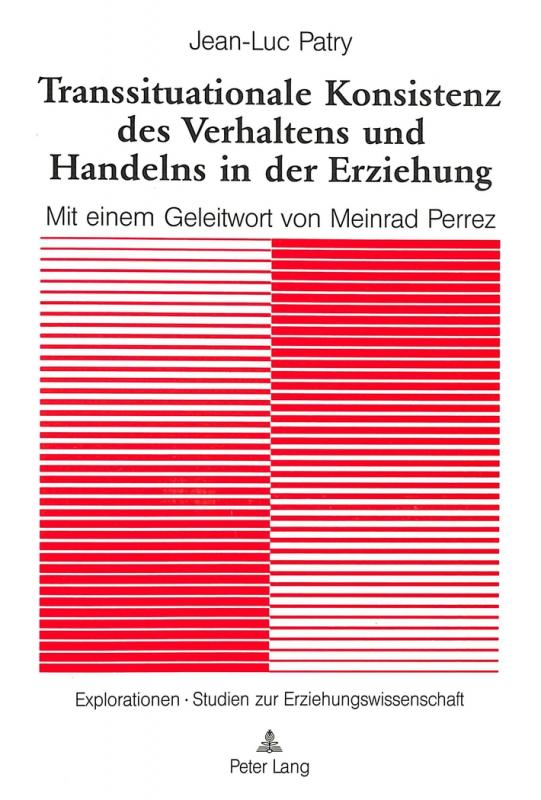 Cover-Bild Transsituationale Konsistenz des Verhaltens und Handelns in der Erziehung