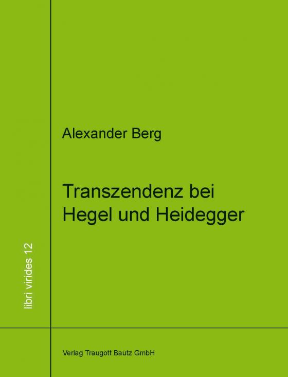 Cover-Bild Transzendenz bei Hegel und Heidegger