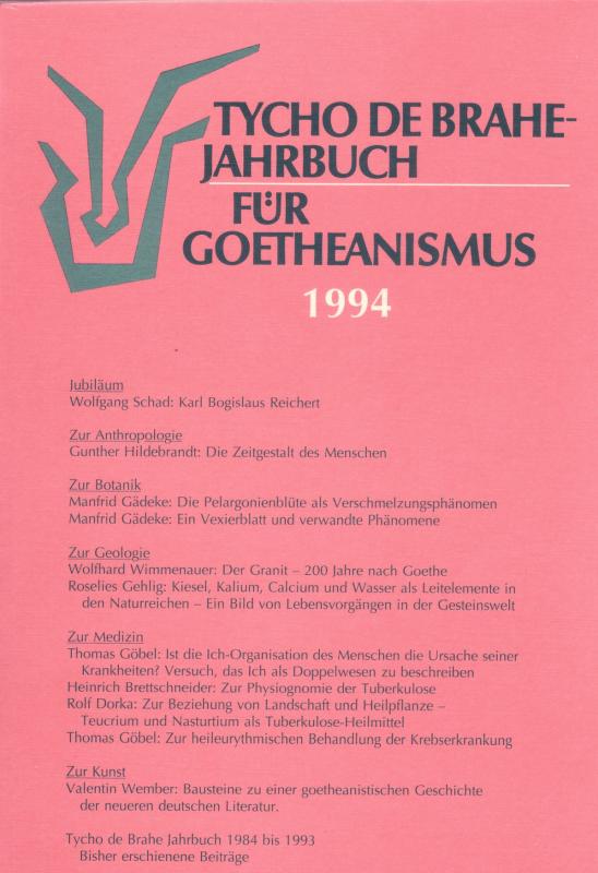 Cover-Bild Tycho de Brahe-Jahrbuch für Goetheanismus / Tycho de Brahe-Jahrbuch für Goetheanismus