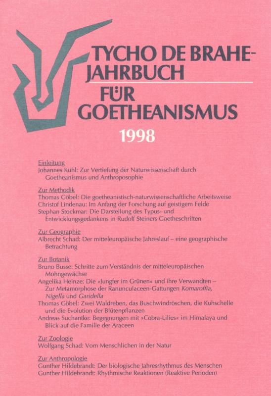 Cover-Bild Tycho de Brahe-Jahrbuch für Goetheanismus / Tycho de Brahe-Jahrbuch für Goetheanismus