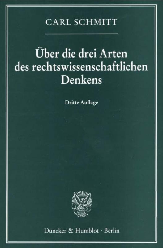 Cover-Bild Über die drei Arten des rechtswissenschaftlichen Denkens.