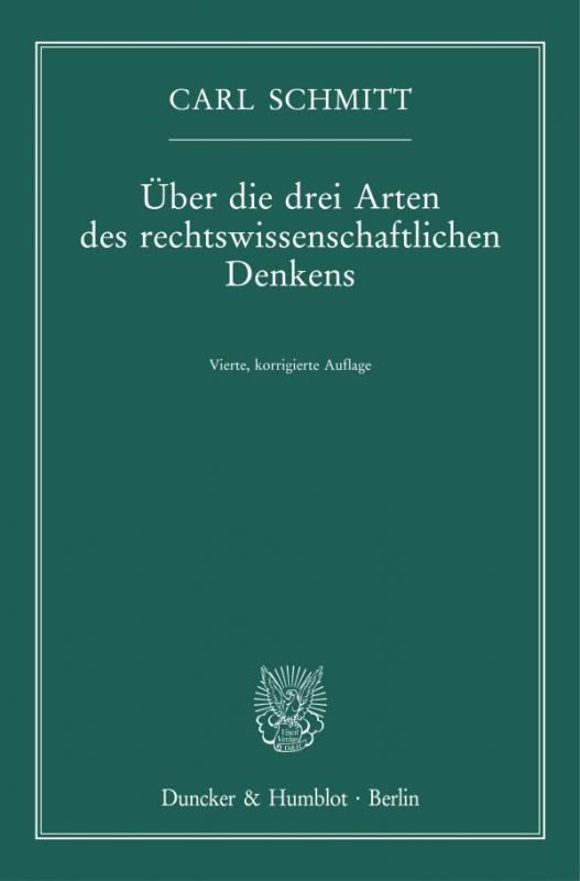 Cover-Bild Über die drei Arten des rechtswissenschaftlichen Denkens.