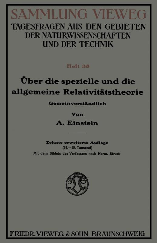 Cover-Bild Über die spezielle und die allgemeine Relativitätstheorie