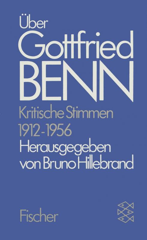 Cover-Bild Über Gottfried Benn