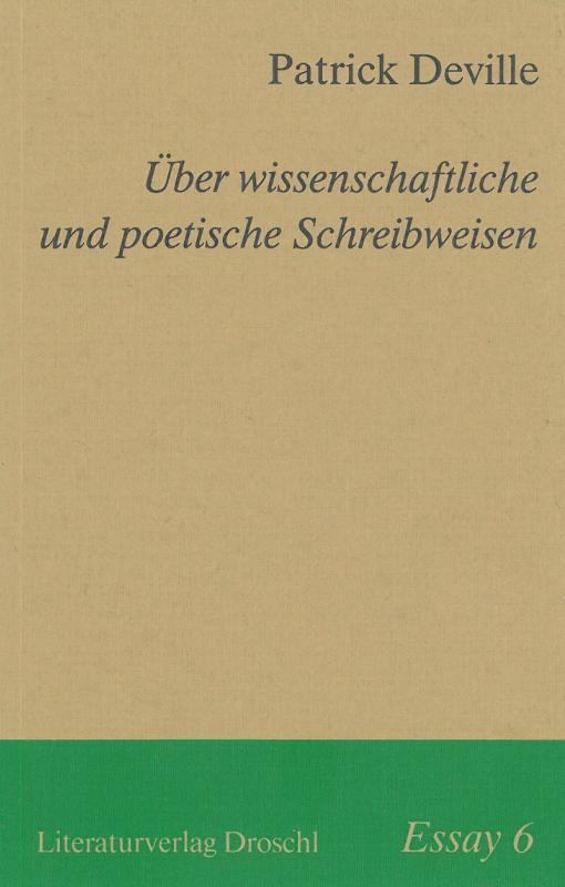 Cover-Bild Über wissenschaftliche und poetische Schreibweisen