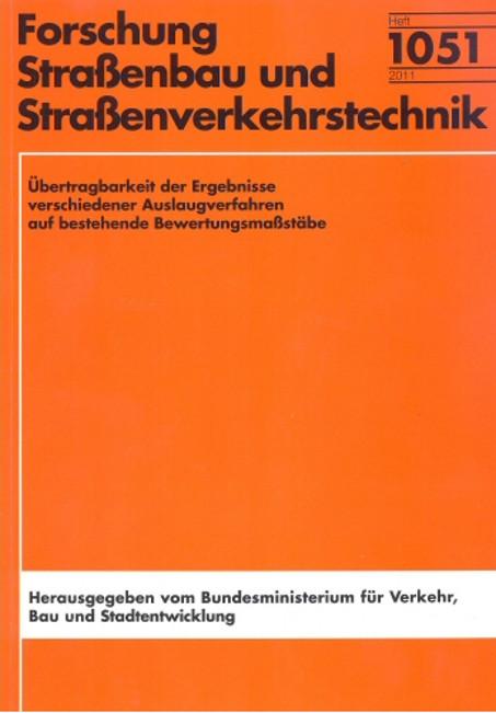 Cover-Bild Übertragbarkeit der Ereignisse verschiedener Auslaufverfahren auf bestehende Bewertungsmaßstäbe