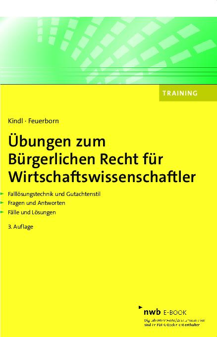 Cover-Bild Übungen zum Bürgerlichen Recht für Wirtschaftswissenschaftler