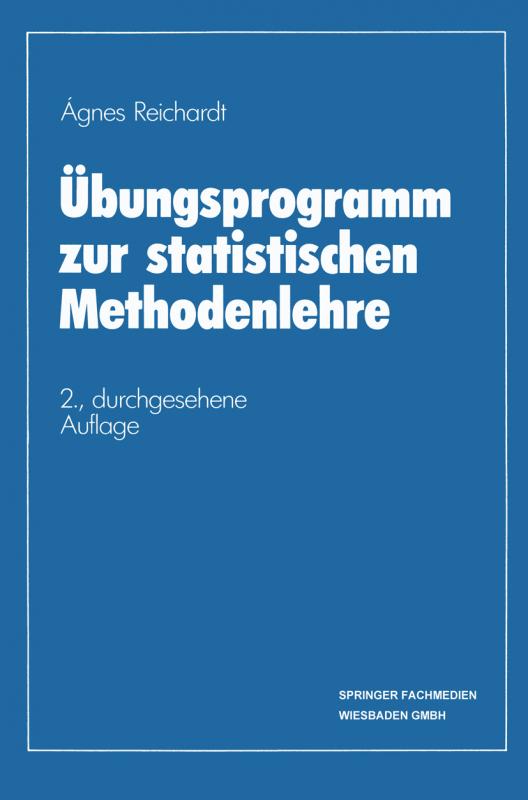 Cover-Bild Übungsprogramm zur statistischen Methodenlehre