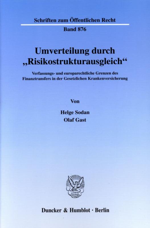 Cover-Bild Umverteilung durch "Risikostrukturausgleich".