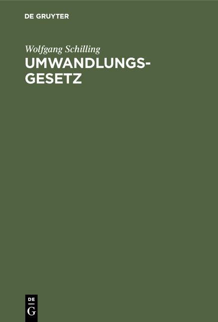 Cover-Bild Umwandlungsgesetz