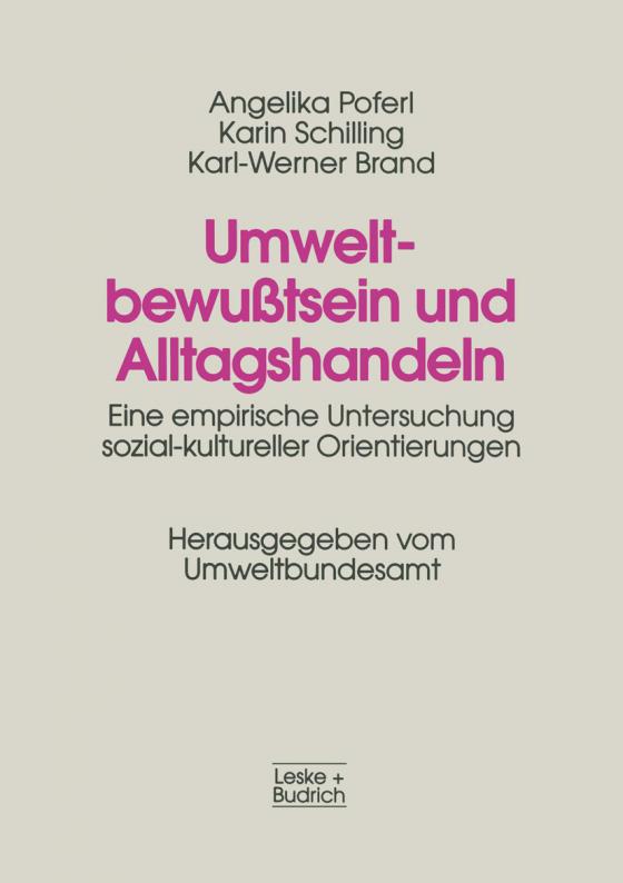 Cover-Bild Umweltbewußtsein und Alltagshandeln