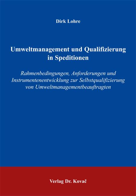 Cover-Bild Umweltmanagement und Qualifizierung in Speditionen