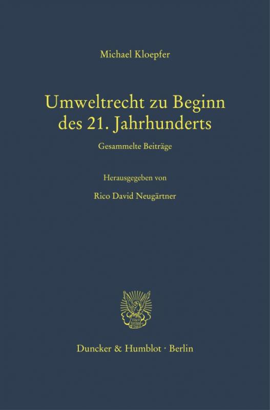Cover-Bild Umweltrecht zu Beginn des 21. Jahrhunderts.