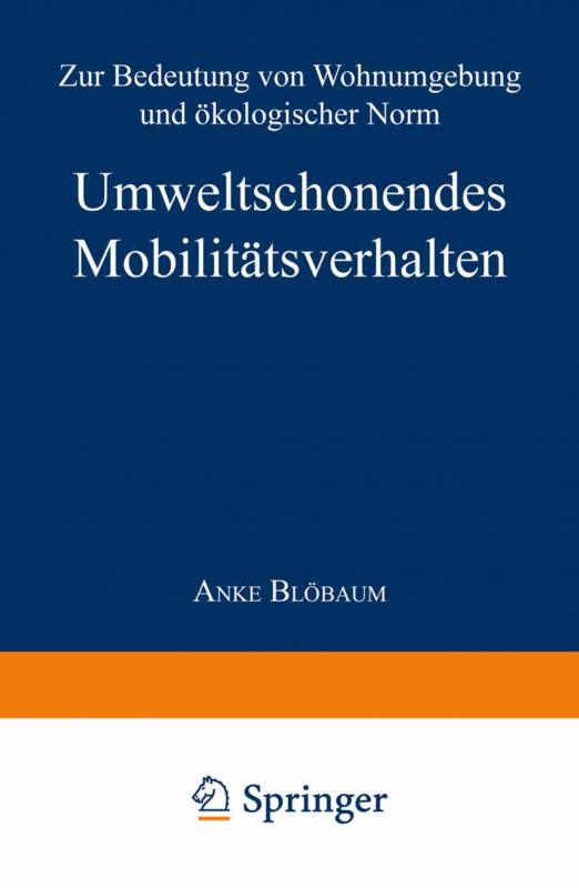 Cover-Bild Umweltschonendes Mobilitätsverhalten