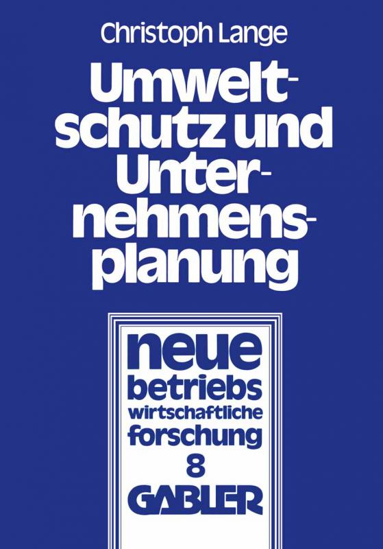 Cover-Bild Umweltschutz und Unternehmensplanung