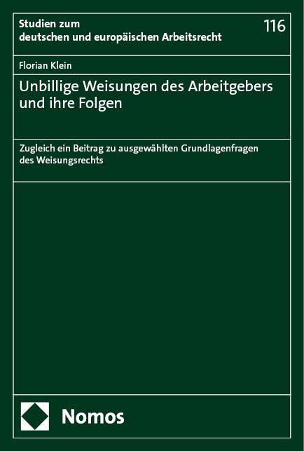 Cover-Bild Unbillige Weisungen des Arbeitgebers und ihre Folgen