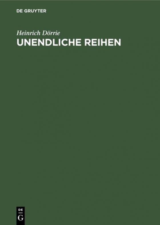 Cover-Bild Unendliche Reihen