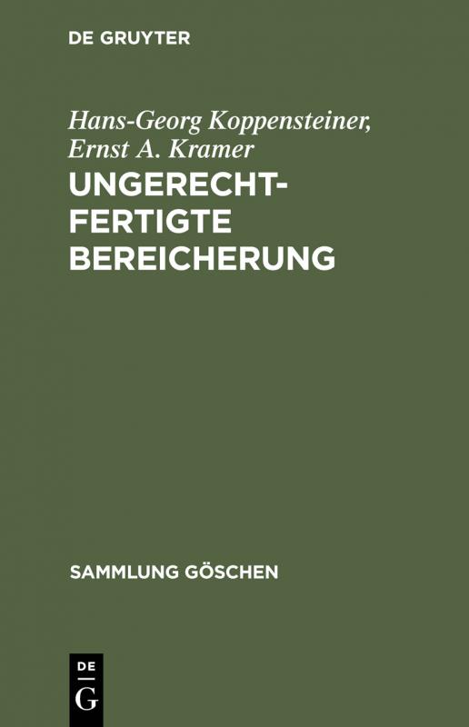 Cover-Bild Ungerechtfertigte Bereicherung