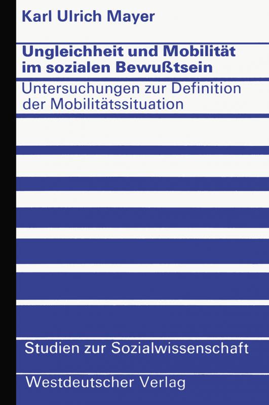 Cover-Bild Ungleichheit und Mobilität im sozialen Bewußtsein