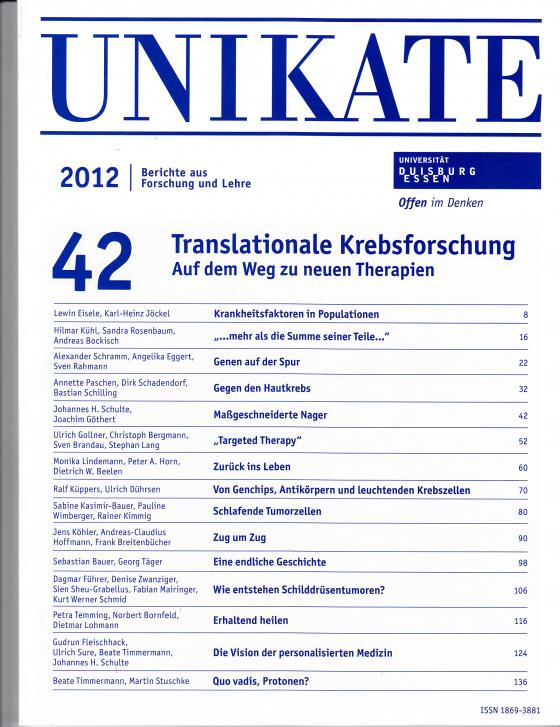 Cover-Bild Unikate 42: Translationale Krebsforschung